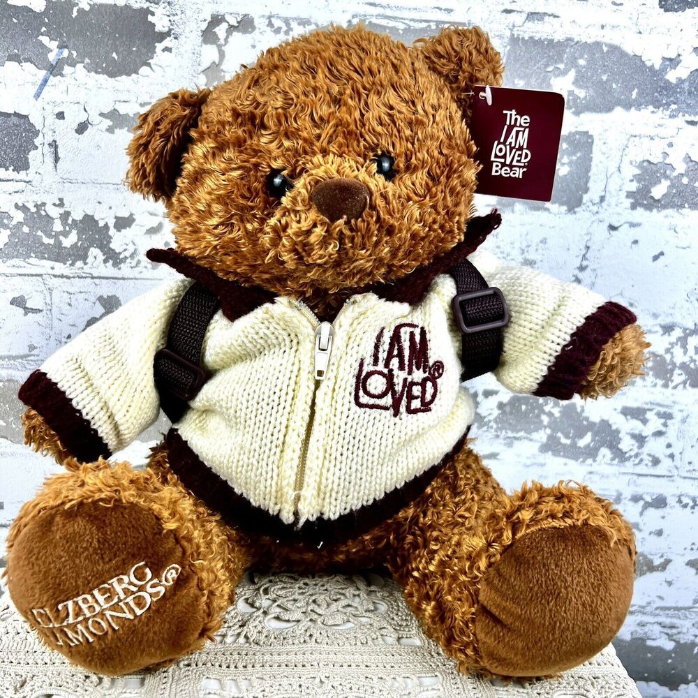 I Am Loved Teddy Bear 2005 Helzberg Diamonds Stuffed Bear Gift‎ Pouch Backpack